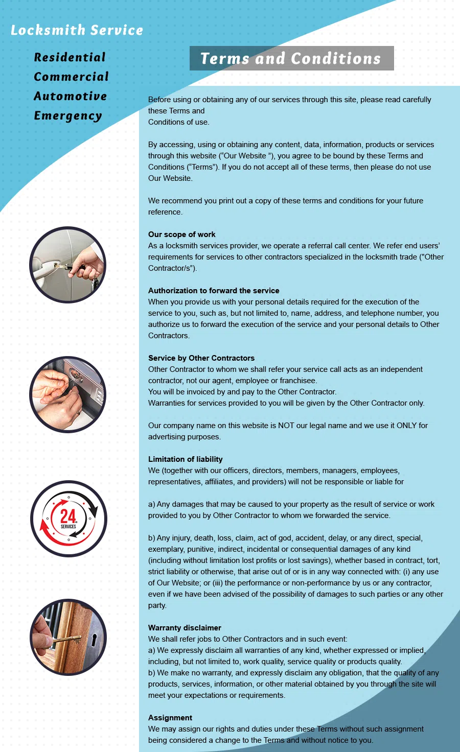 Wellesley Hills Locksmith Wellesley Hills, MA 781-203-8070 - Terms-and-condition